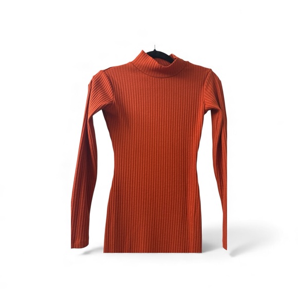 Elegant Rust Long Sleeve Dress - Picture 8 of 8